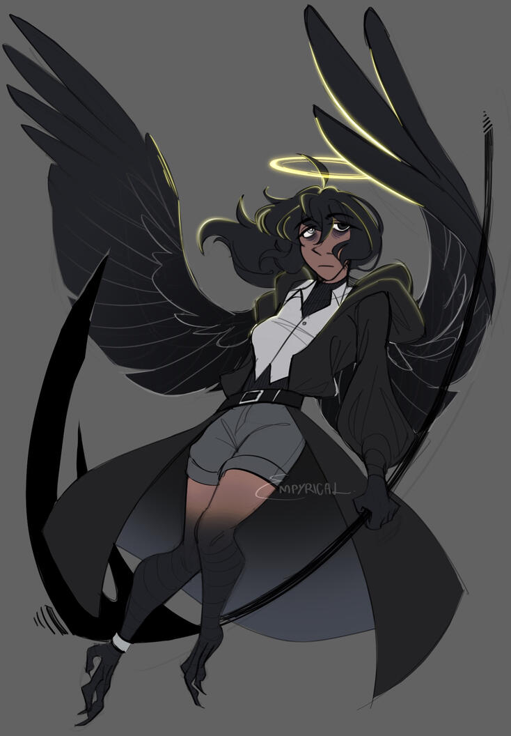 Full body, coloured sketch